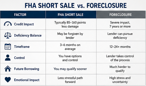 FHA short sale vs foreclosure